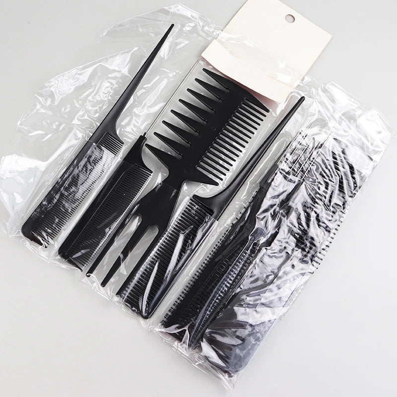 10pc Black Hair Comb Set