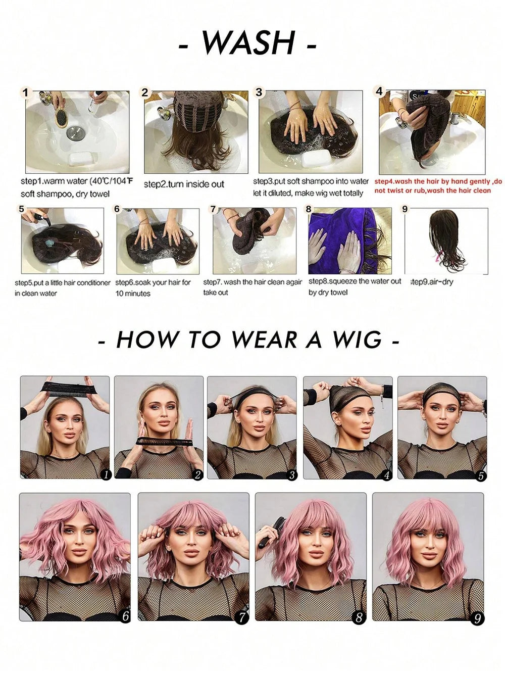 Long Curly Wavy Synthetic Wigs with Bangs