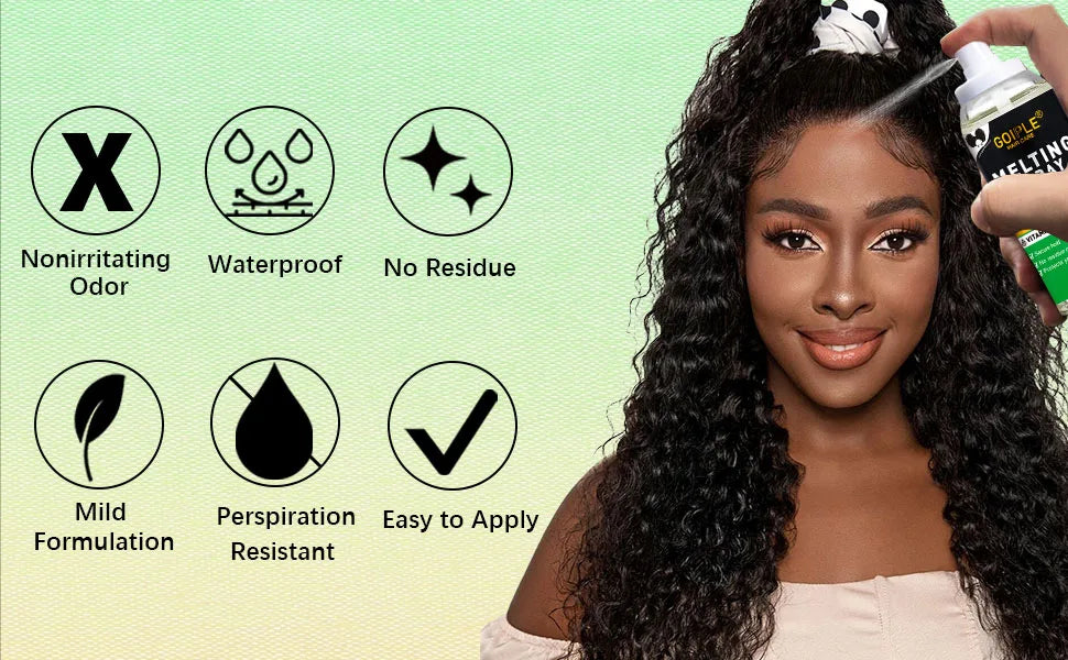 GOIPLE 12pcs Wig Installation Kit Set -  Waterproof Adhesive Wig Glue and Remover, Melting Holding Spray for Lace Front Styling