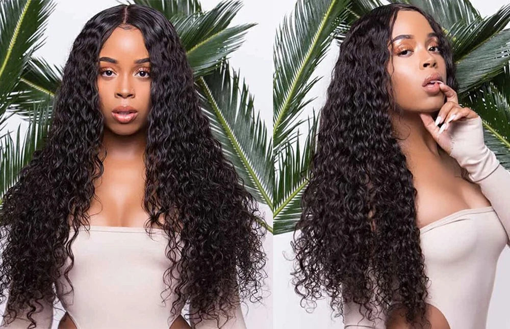 Peruvian Water Wave - 13x6 Transparent Lace Front Human Hair Glueless Wig