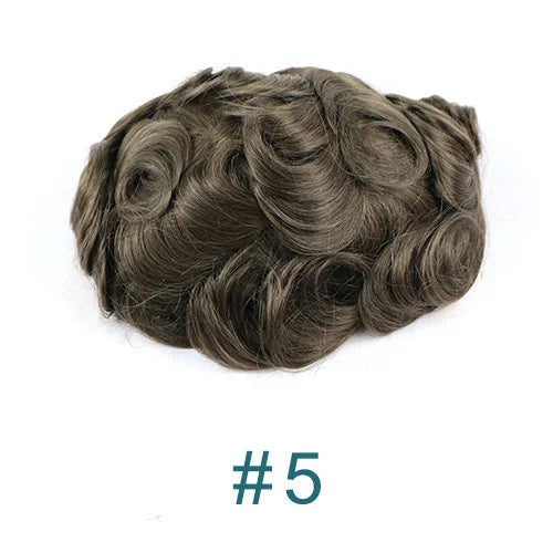 100% Human Hair Natural Hairline Skin Pu Thin 0.1mm Base, 110% Density ,Toupee/Replacement Unit - Various Options Available