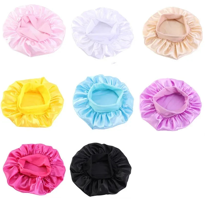 Girls Satin Wide Band Bonnet For Babies/Children
