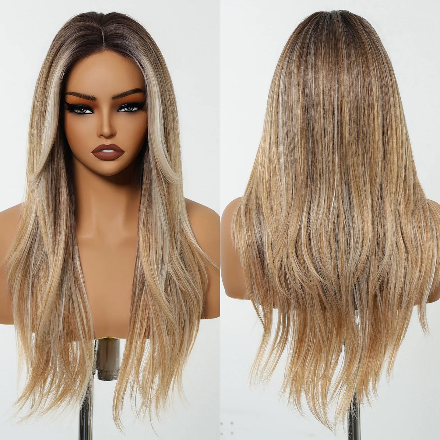 Long Straight Lace Front Synthetic Wig - Various Colors Available