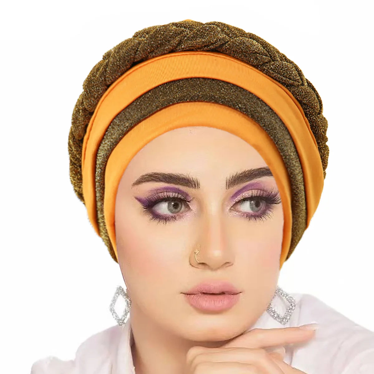 Women's Pleated Turbans in Various Colors