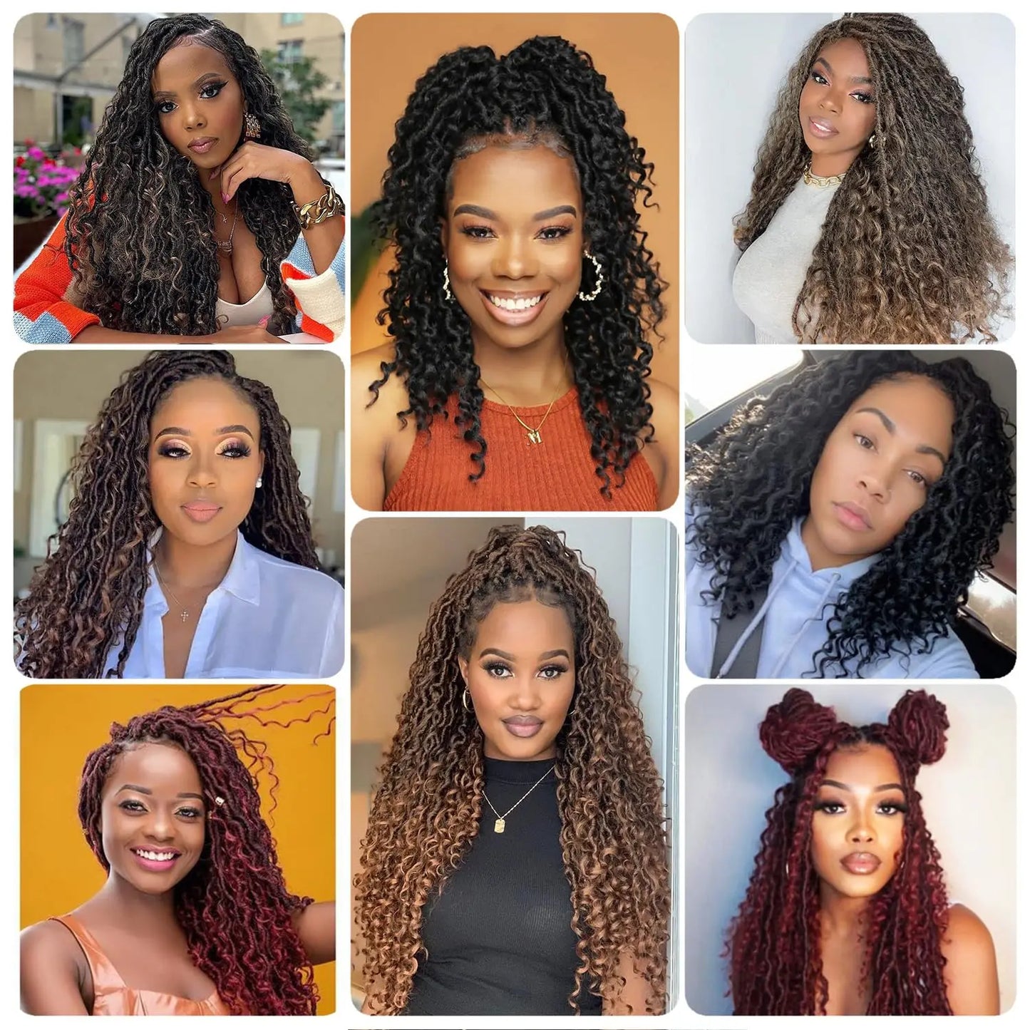 Faux Goddess Locs Synthetic Crochet Hair - Pre Looped