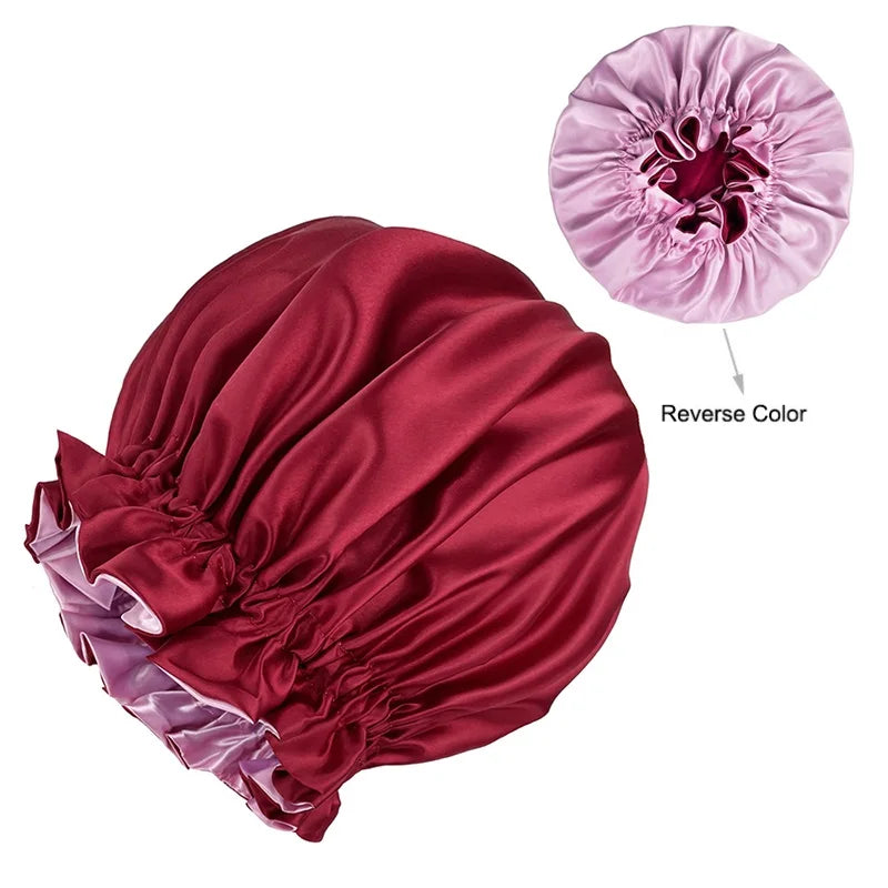 African Pattern Print Satin Bonnets