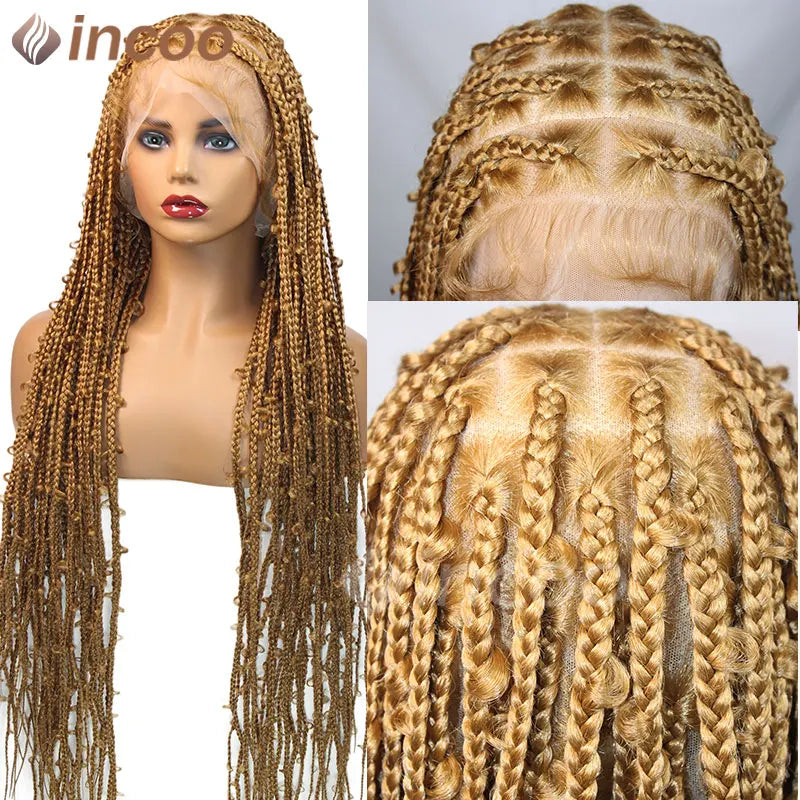 36 Inch Synthetic Braided Butterfly Lace Front Synthetic Wigs - Various Colors Available