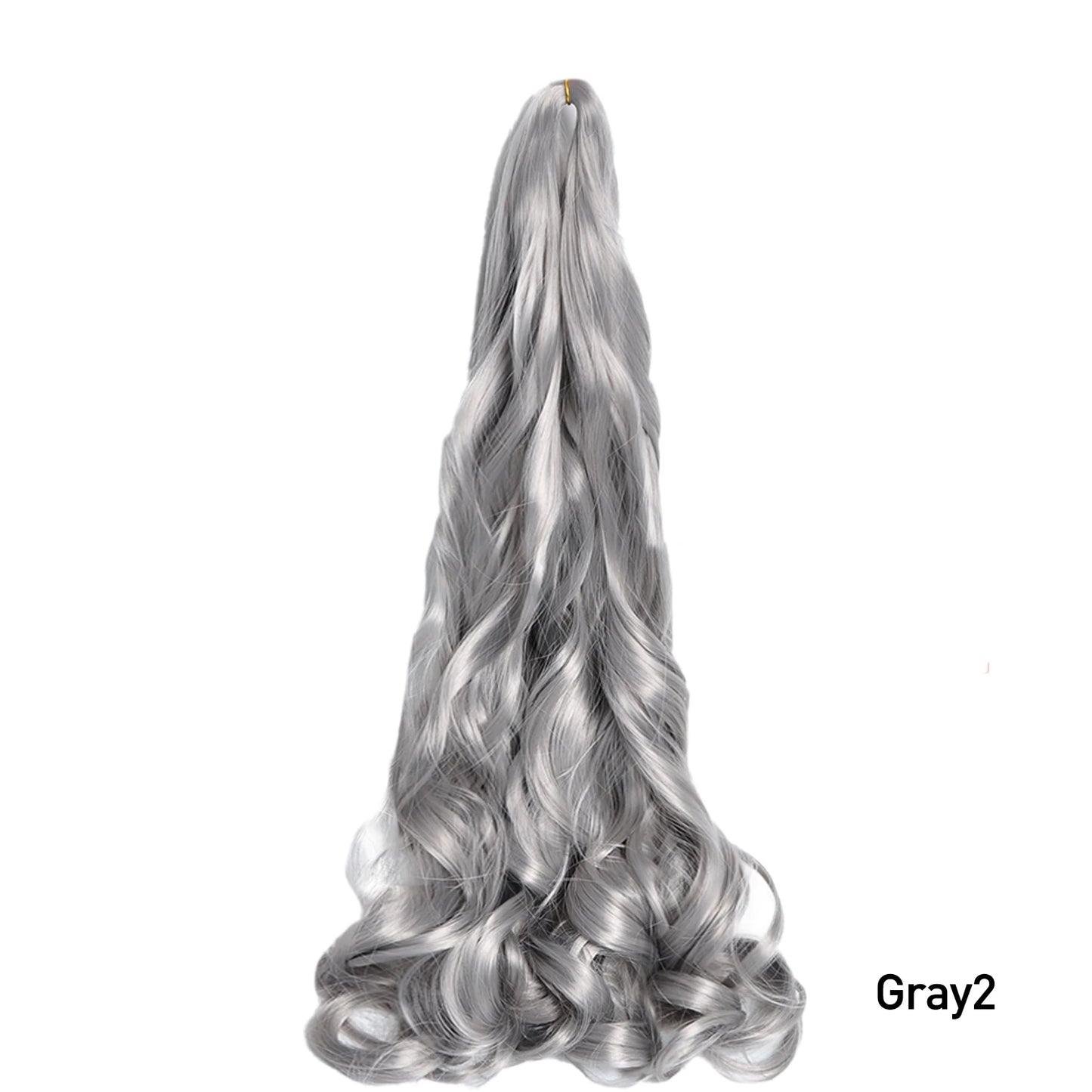 French Spiral Curls Pre Stretched Loose Synthetic Braiding Hair