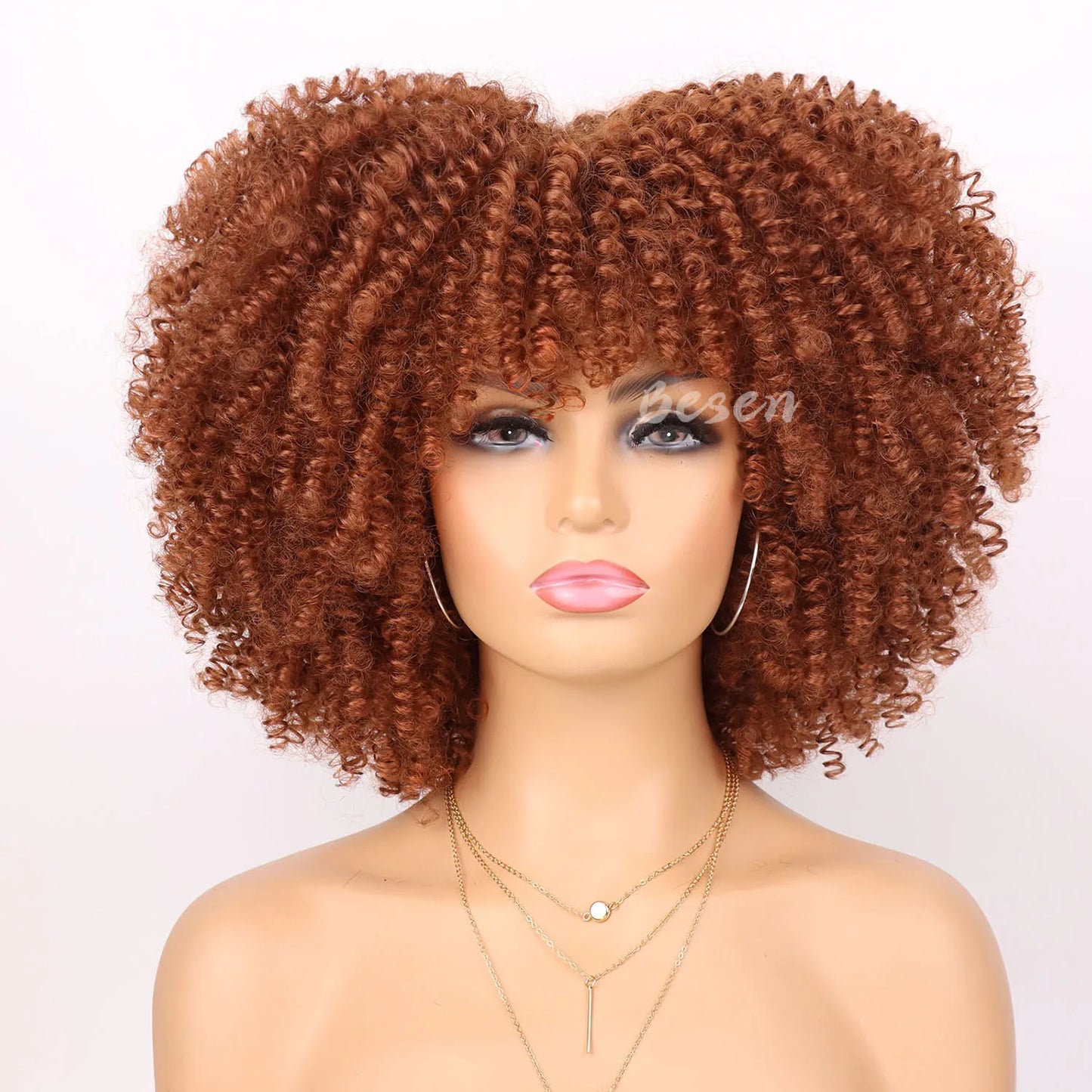 Synthetic Short Kinky Curly Wigs - Various Colors Available