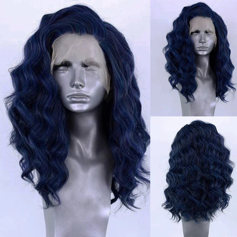 Water Wave Short Synthetic Lace Front Wigs - Various Colors Available