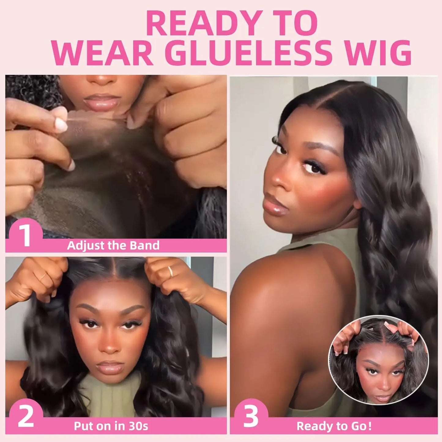 Body Wave - Glueless HD Transparent Pre Bleached Lace Closure Ready to Wear Wig