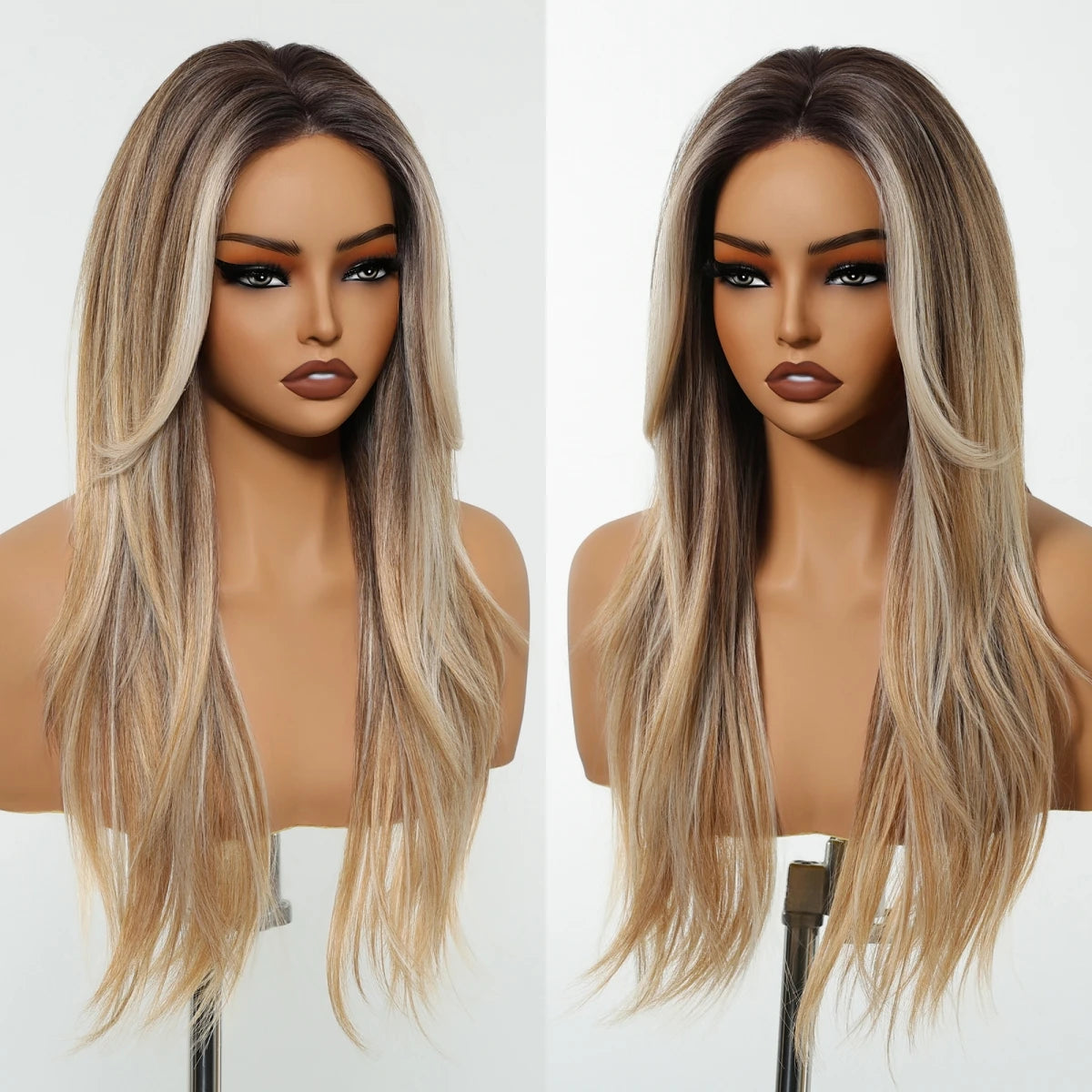 Long Straight Lace Front Synthetic Wig - Various Colors Available