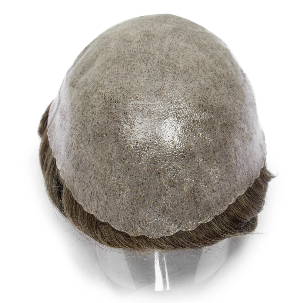 Human Hair Capillary Prothesis 130% Density 0.1-0.12 Thickness Skin Hair Wig