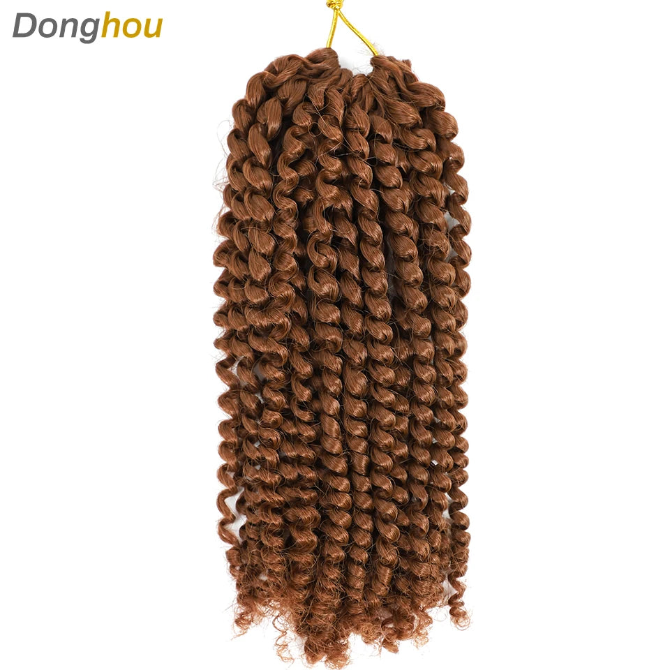8 Inch Curly Passion Twist Synthetic Crochet Hair - Various Colors Available