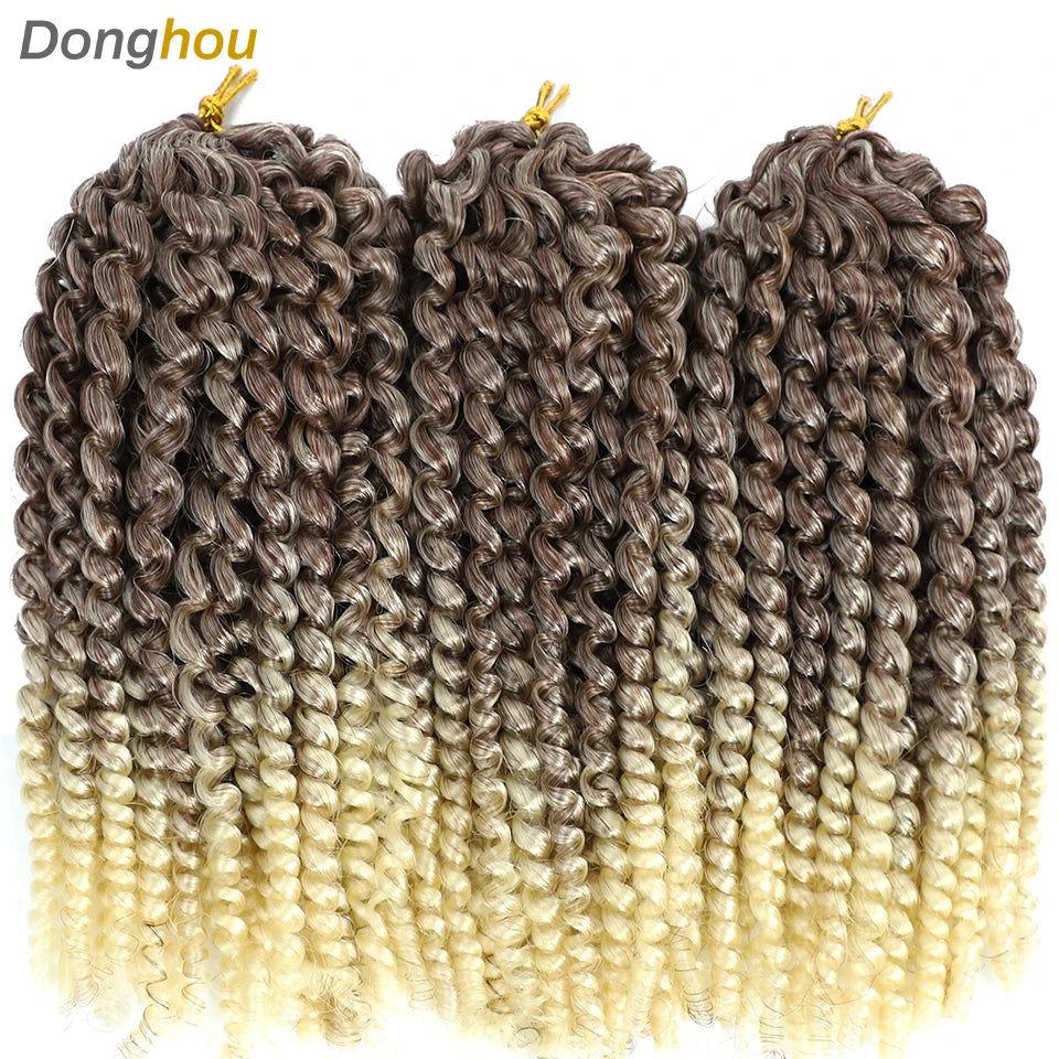 8 Inch Curly Passion Twist Synthetic Crochet Hair - Various Colors Available