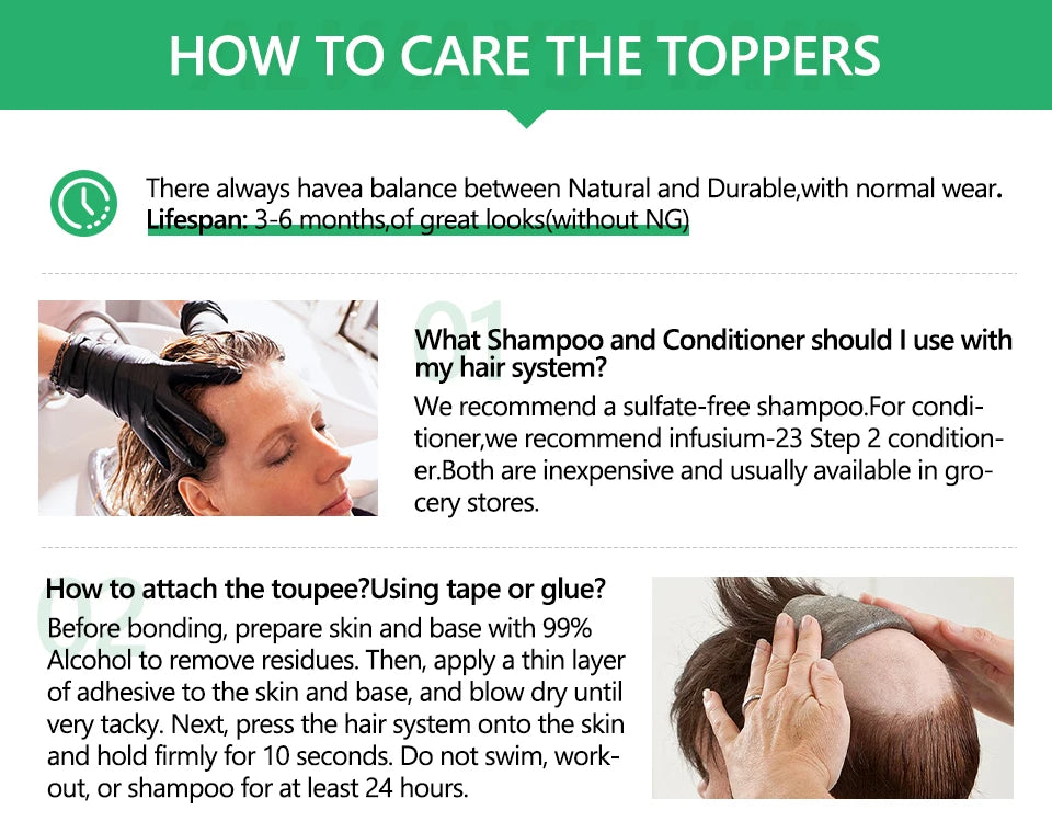 0.12-0.14mm PU Toupee Human Hair Men's Capillary Prothesis 130% Density - Various Colors Available