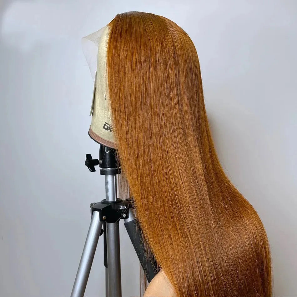 Orange Ginger Blonde - Glueless Pre Cut HD Lace Front Human Hair Ready To Wear Wig