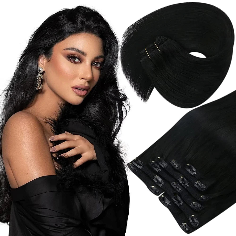 Straight Human Hair Clip Ins - Various Options Available