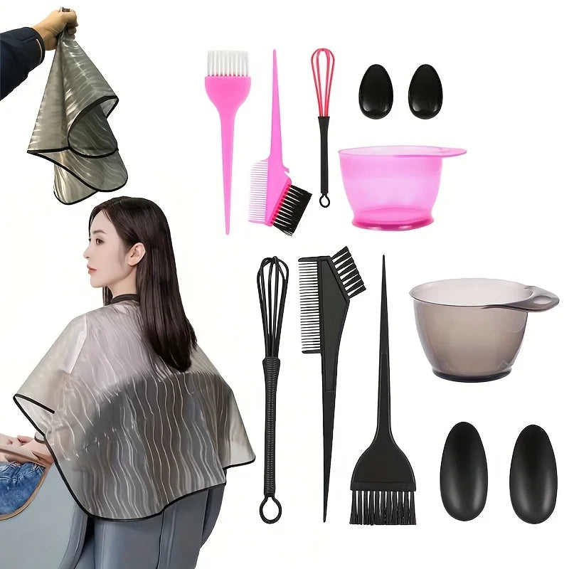 WANMEI Professional Hair Coloring Dye Tools Hairdressing Styling Accessories Hair Color Dye Mixer Dye Brush Bowl and Wai cloth