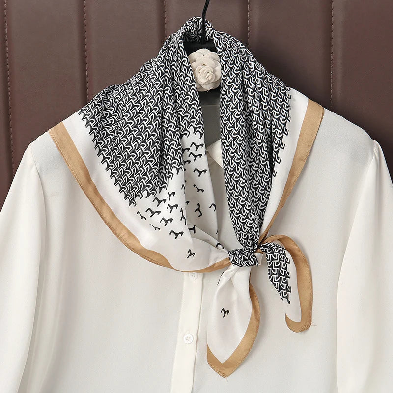 Luxury Print Satin Silk Square Scarfs