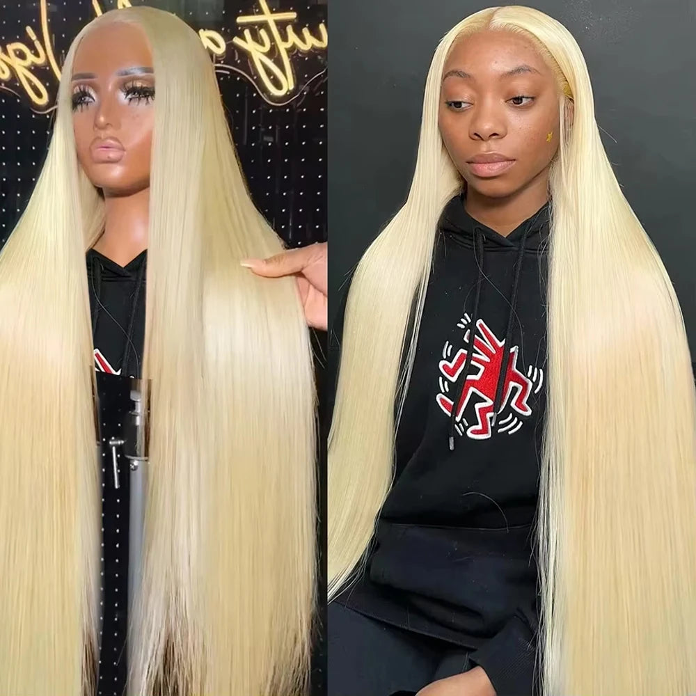 Blonde Bone Straight - HD Transparent Lace Frontal Human Hair Wig