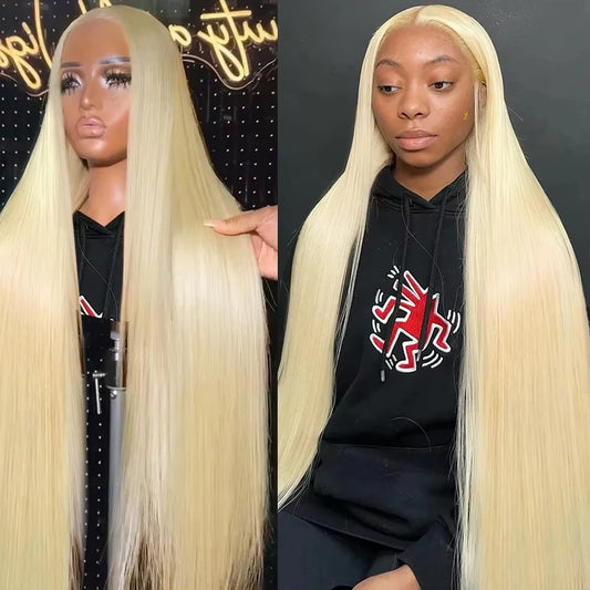 Blonde Bone Straight - HD Transparent Lace Frontal Human Hair Wig