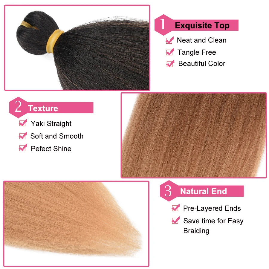 Refined Hair Pre stretched EZ Braid Synthetic - Various Colors Available