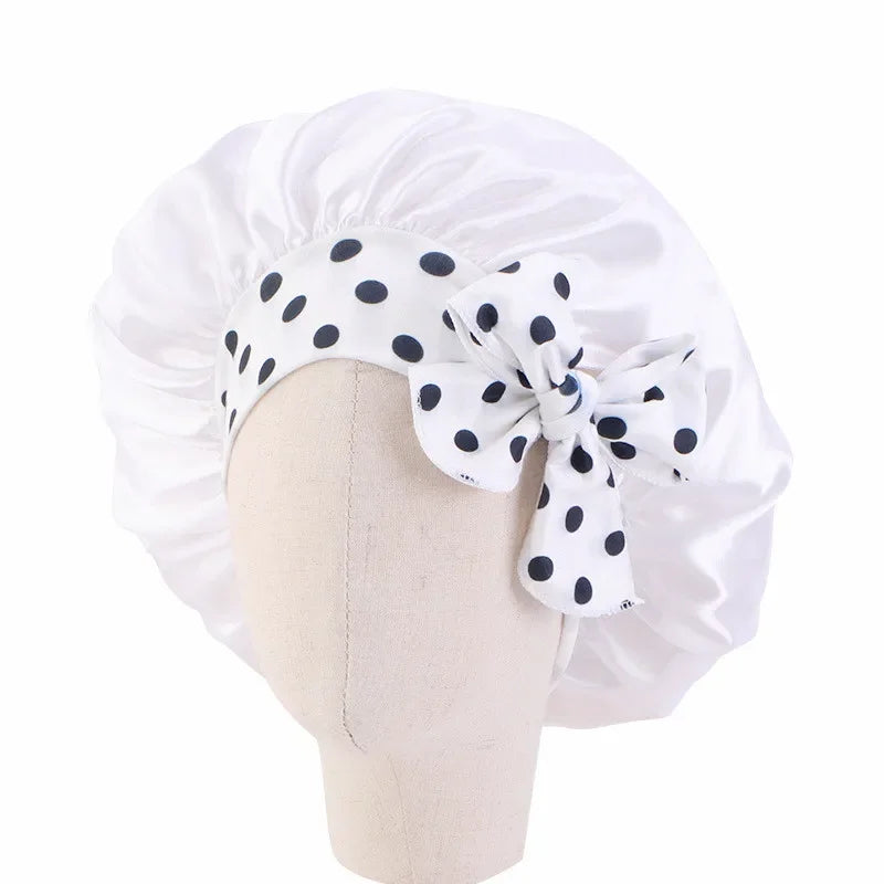 Girls Satin Wide Band Bonnet For Babies/Children