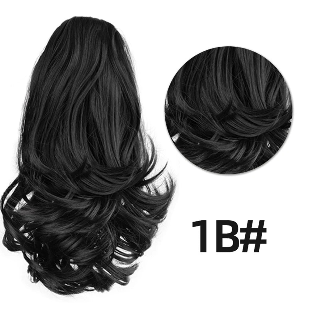 Curly Body Wave Synthetic Clip In Ponytails - Various Options Available