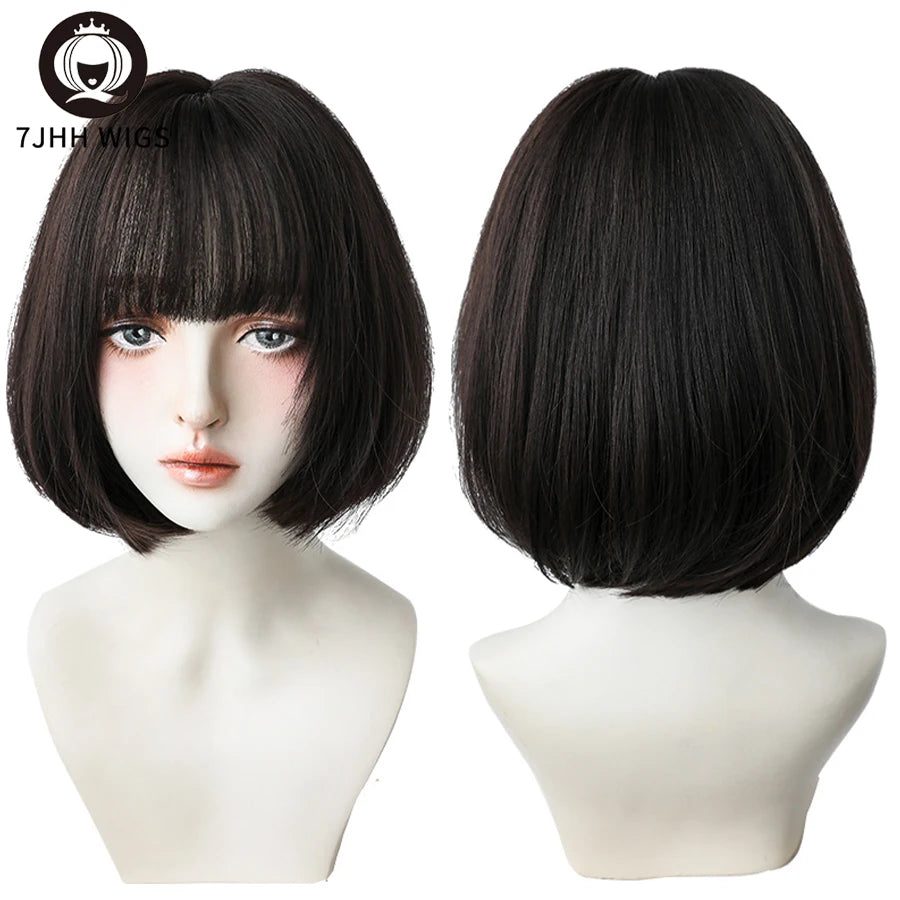 Short Bob Synthetic Wig - Various Colors Available