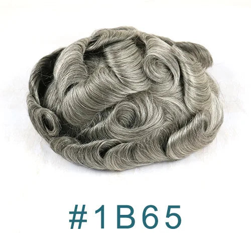 Thin 0.03mm Skin Natural Hairline 100% Human Hair Replacement System (Toupee) - Various Colors Available