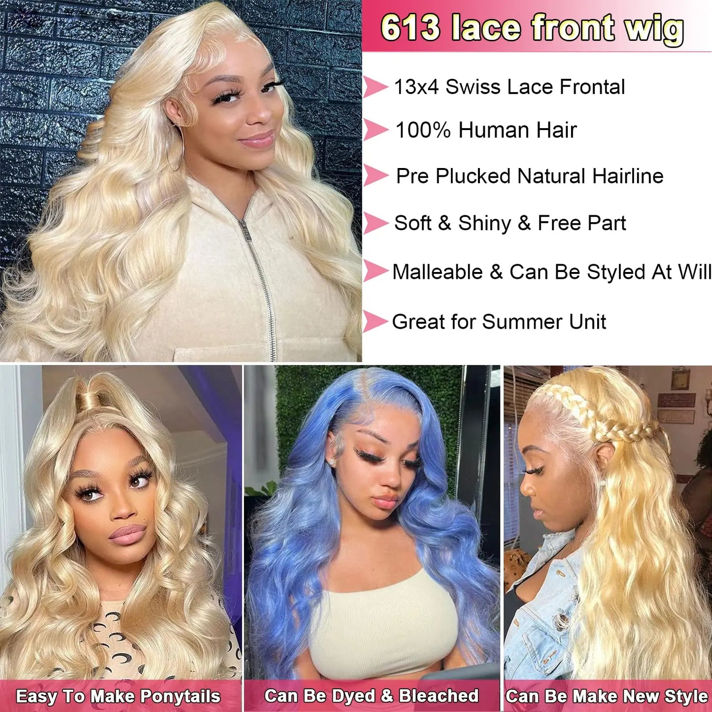 Blonde Body Wave - HD Lace Frontal Human Hair Wig