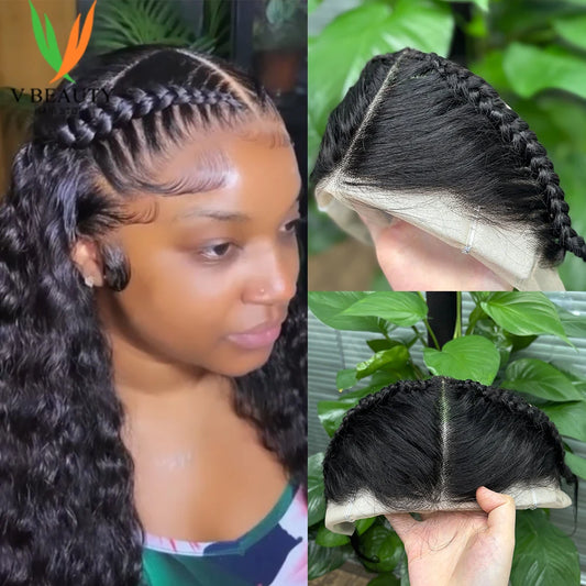 V Beauty New Brazilian Remy 13X4 Transparent Lace Frontal Only