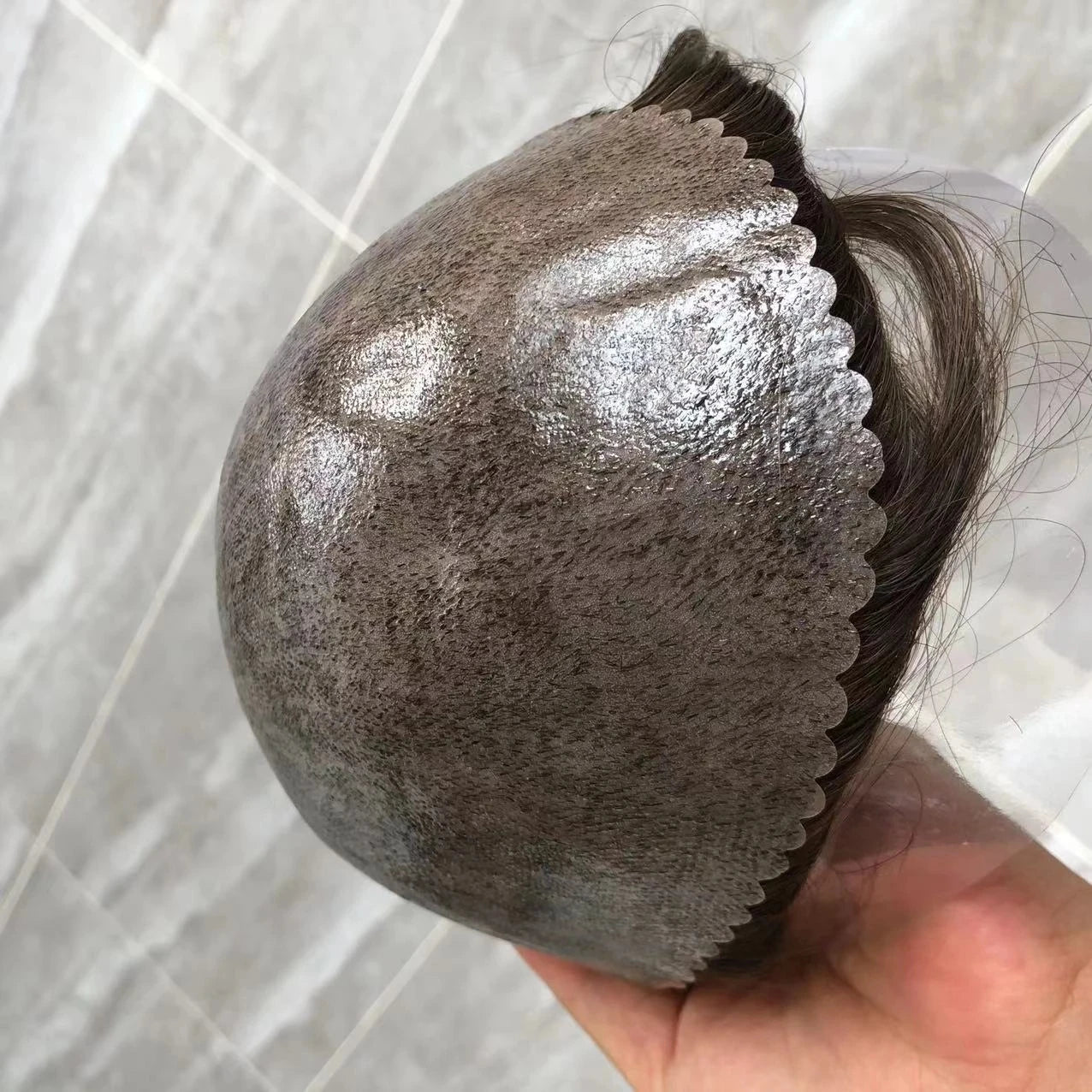 100% Human Hair Natural Hairline Skin Pu Thin 0.1mm Base, 110% Density ,Toupee/Replacement Unit - Various Options Available
