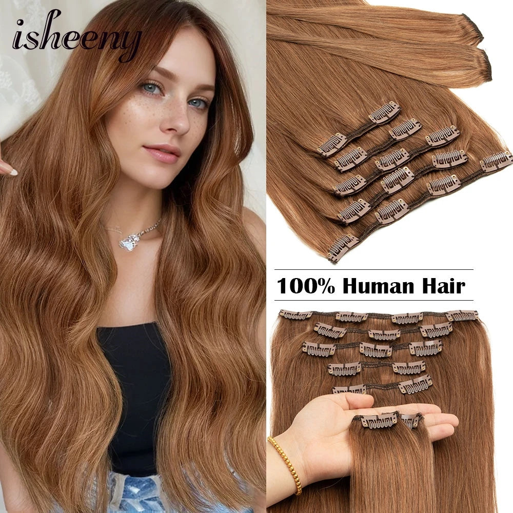 Straight Human Hair Clip Ins - Various Options Available