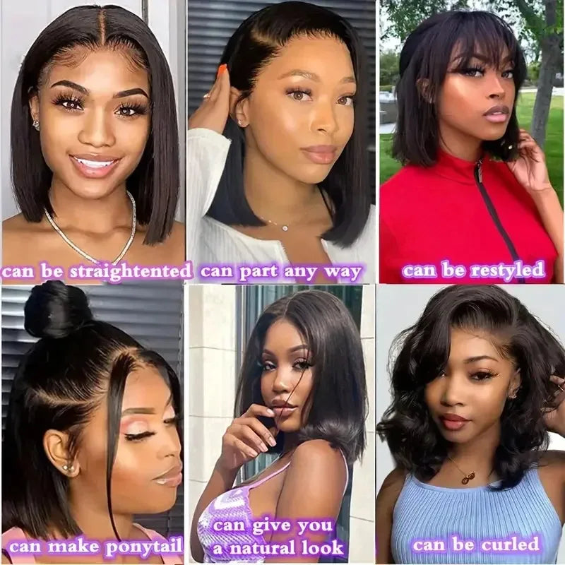 Bone Straight Bob - Glueless HD Lace Ready To Wear Human Hair Wig