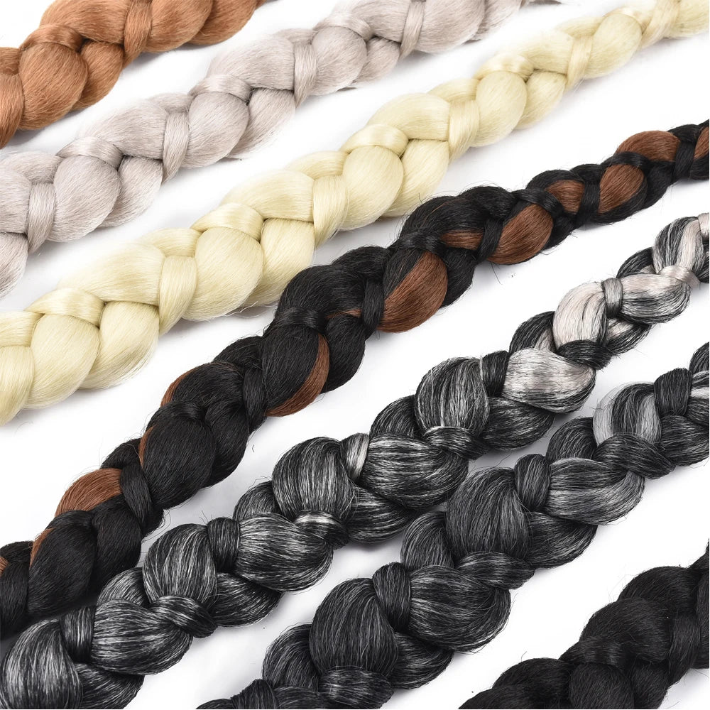 French Twist Braided Synthetic Chignon Ponytail With Hair Tie