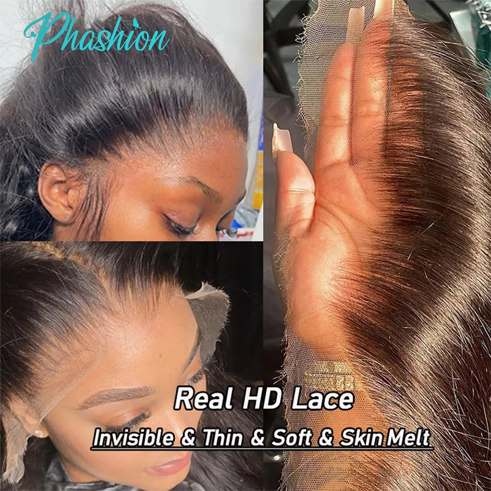 Natural Black 100% Human Hair Straight HD Lace Closure or Pre Plucked Swiss Lace Full Frontal
