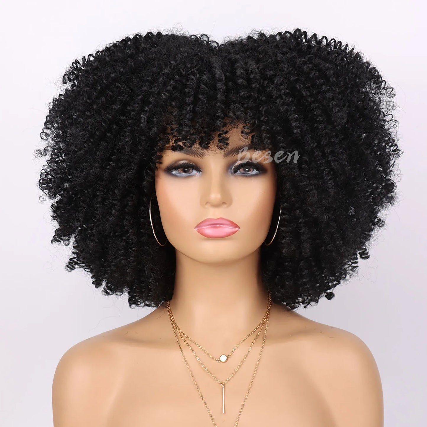 Synthetic Short Kinky Curly Wigs - Various Colors Available
