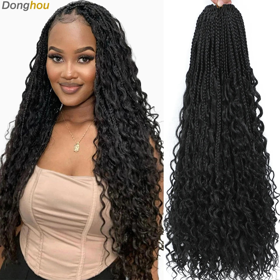 Boho Box Braids Synthetic Crochet Hair