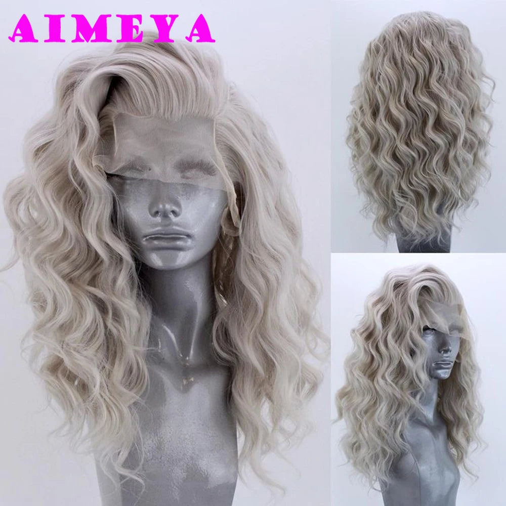 Water Wave Short Synthetic Lace Front Wigs - Various Colors Available