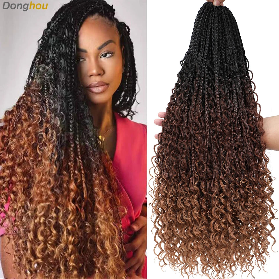 Boho Box Braids Synthetic Crochet Hair