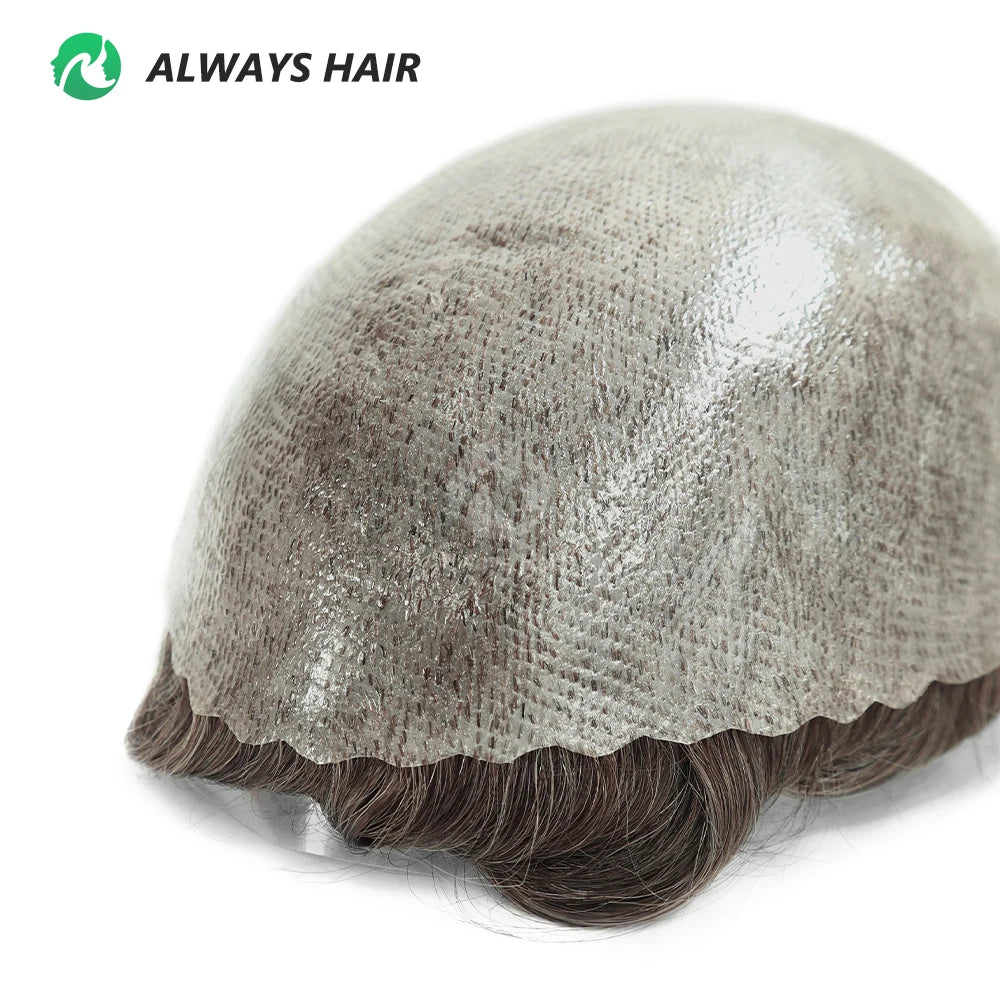 130% Density Indian Human Hair 0.10-0.12 Thickness Skin Men's Capillary Prothesis - Various Options Available