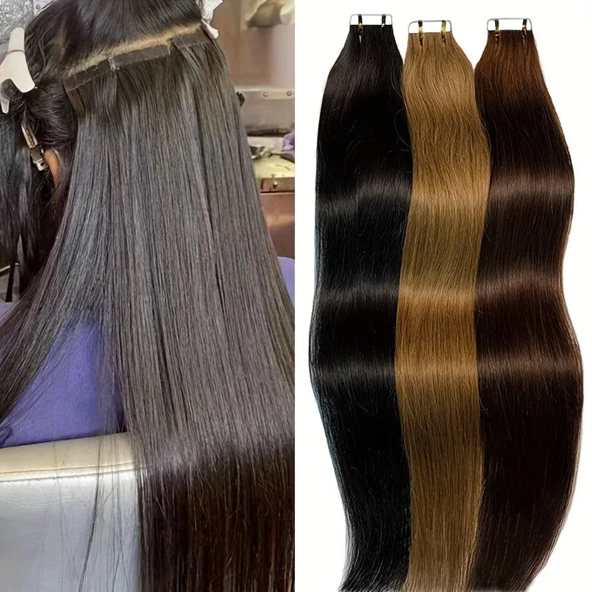 Straight - Tape in Human Hair Extensions 20 Pcs
