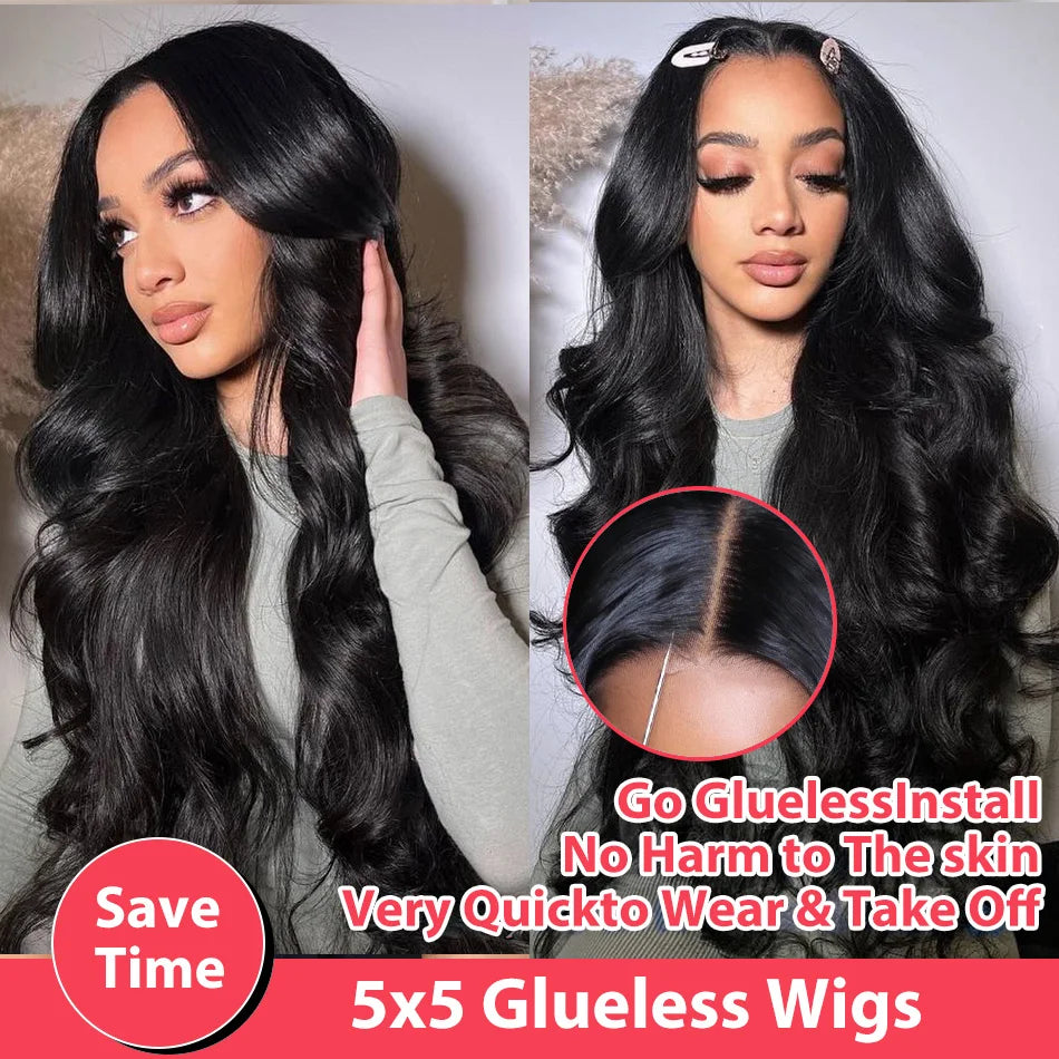 Brazilian Body Wave - Glueless HD Lace Front Wear & Go Human Hair Wig