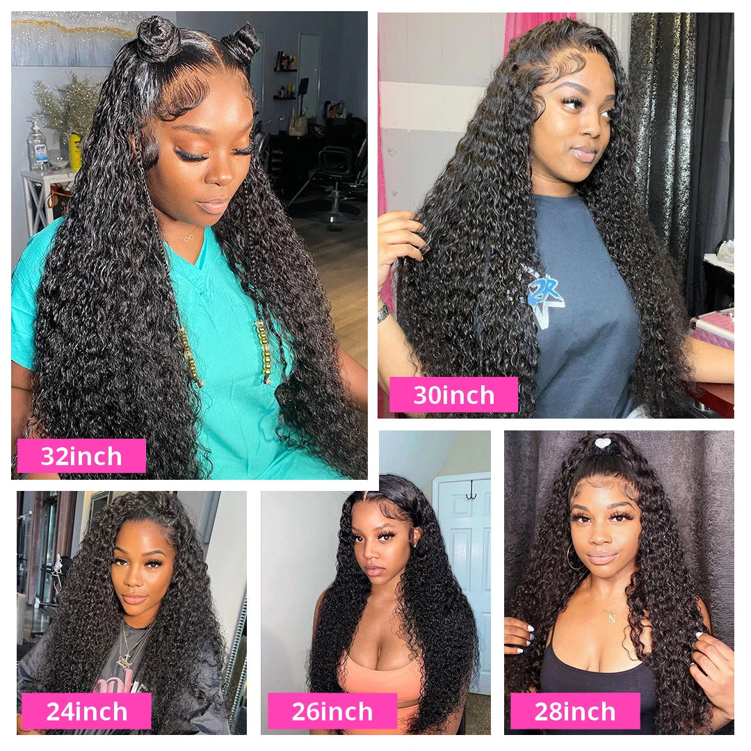 Deep Kinky Curly - HD Transparent Lace Frontal  Human Hair Wig