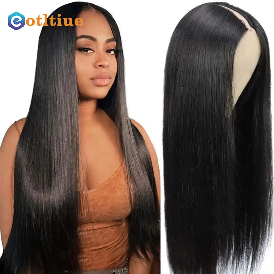 Straight U & V part Human Hair Wigs