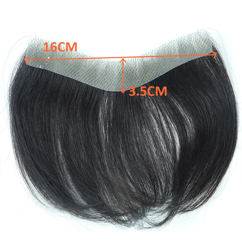 Straight 100% Human Remy Hair V Style Thin Skin Full PU Men's Capillary Prosthesis Frontal - Various Options Available