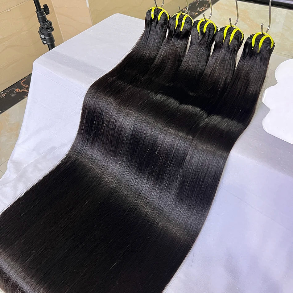 Bone Straight 100% Unprocessed Raw Virgin Human Hair Bundles