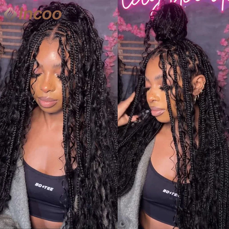 Boho Box Braided Full Lace Front Synthetic Wigs - Various Colors Available